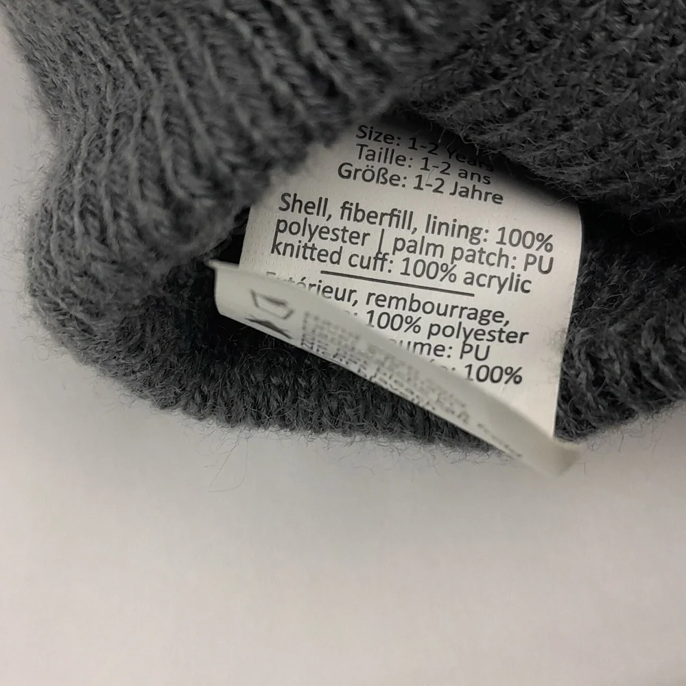 3M Thinsulate Dark Gray Mittens